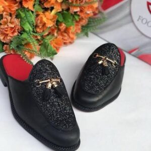 Gucci Princetown Black Glitter slippers