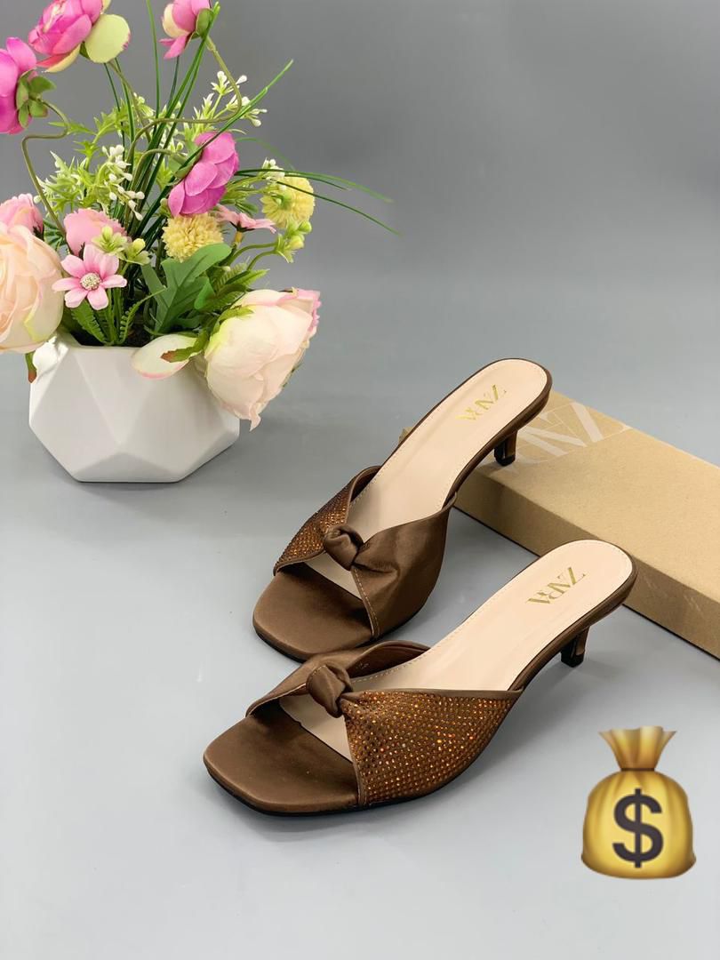 Zara Satin Kitten Heel