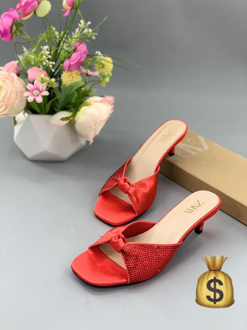 Zara Satin Kitten Heel - Image 5