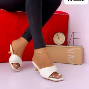 Zara black Crossover Kitten Heel Mules