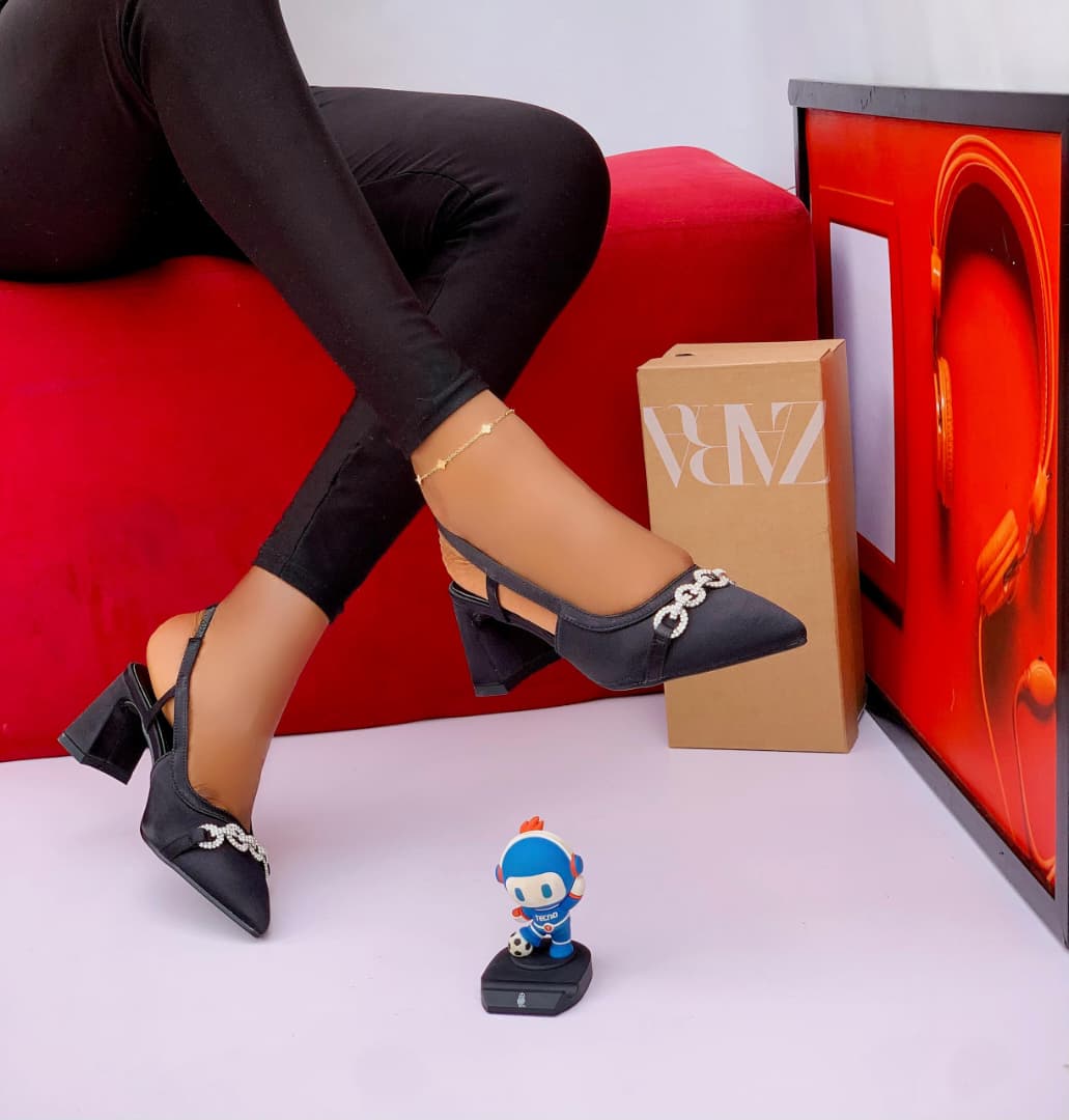 Zara Fuchsia Satin Slingback Heel