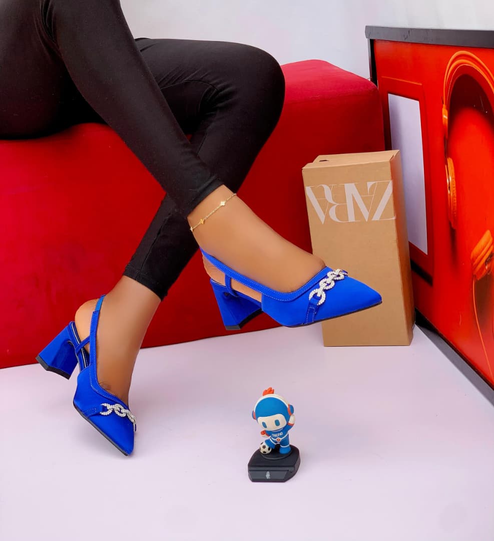 Zara Fuchsia Satin Slingback Heel - Image 5