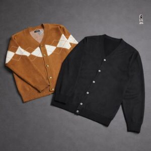 men cardigan long sleeve v-neck knitwear