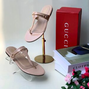 Gucci Horsebit Patent Leather Thong Slide