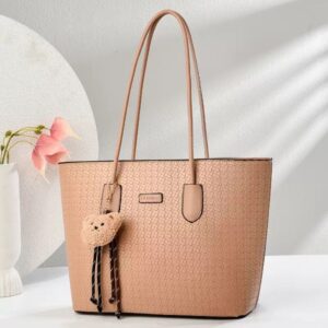 Leather tote bag