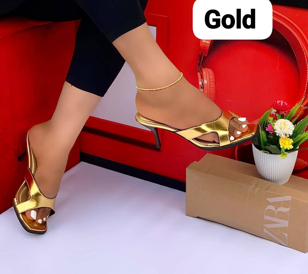 TOPSTITCHED HEEL MULES - Image 3