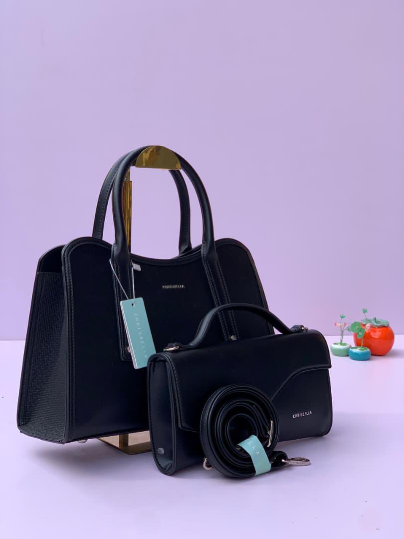 Chrisbella Luxury 2-in-1 Top-Handle Handbag Set