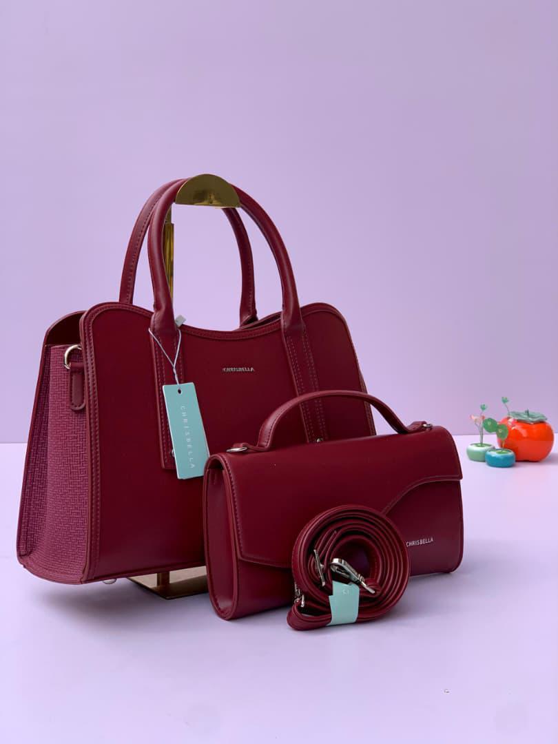 Chrisbella Luxury 2-in-1 Top-Handle Handbag Set - Image 3