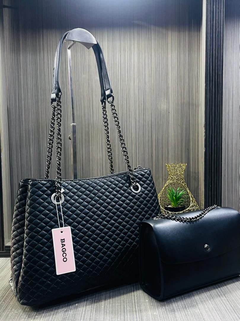 BAGCO Quilted Tote & Crossbody 2-Piece Set - Image 5