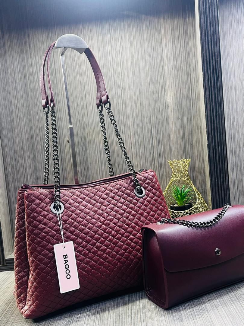 BAGCO Quilted Tote & Crossbody 2-Piece Set - Image 8
