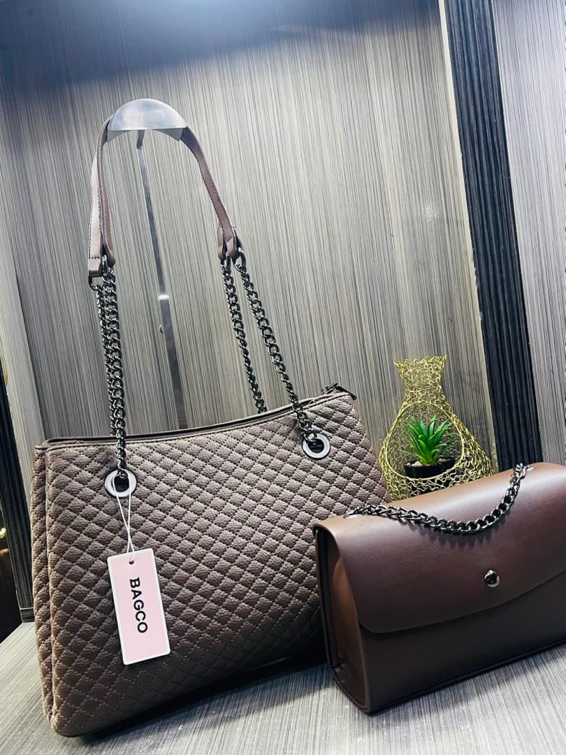 BAGCO Quilted Tote & Crossbody 2-Piece Set - Image 2