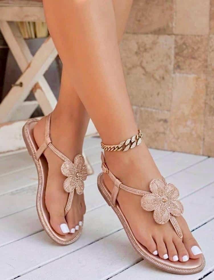 RENE CAOVILLA Flat Stoned sandals - Image 2
