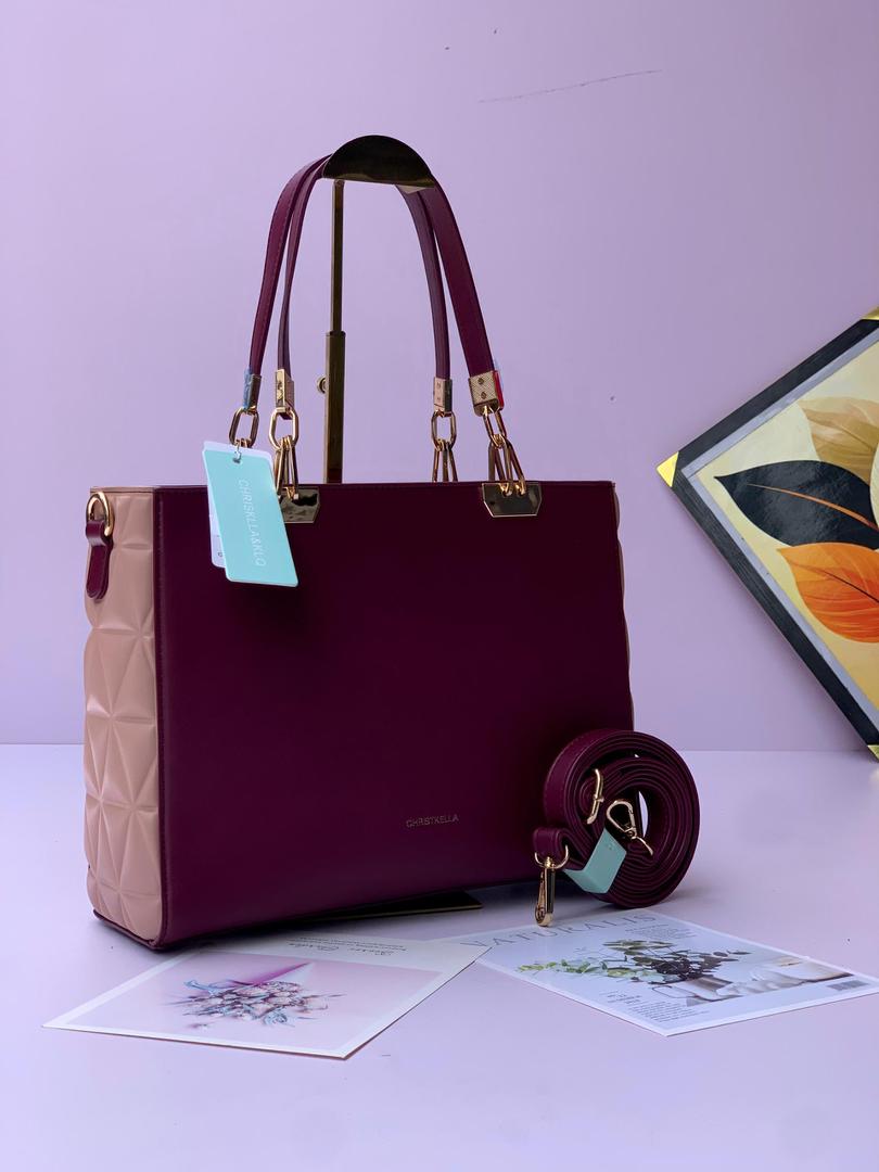 Christkella Structured Quilted-Side Fashion Tote Bag - Image 3