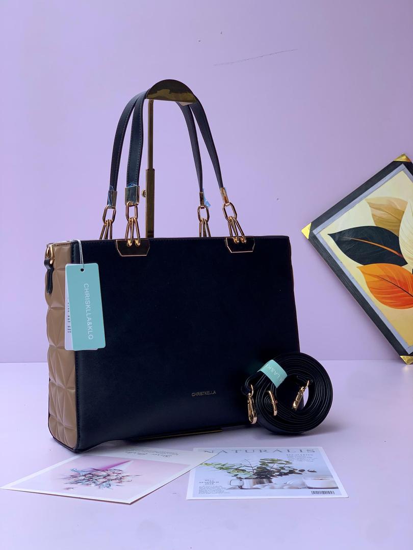 Christkella Structured Quilted-Side Fashion Tote Bag