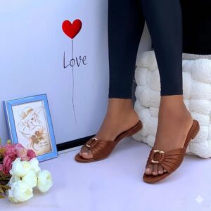 Open-Toe Mule Slippers