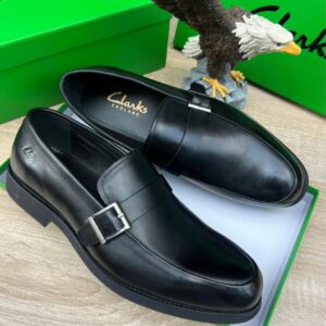 Clarks Leather Single Monk Strap Loafer