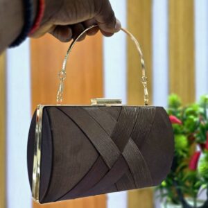 Woven Ribbon Silk Clutch