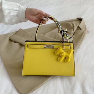 Women's Kelly-Style Top Handle Midi Handbag