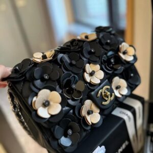 Camellia Embellished Classic Flap Bag