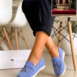 Crown London Suede Tassel Loafers